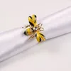 Napkin Rings 4pcs Dripping Dragonfly Napkin Button Napkin Ring el Wedding Table Cloth Ring 230419