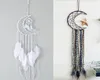 Large Dream Catcher Half Moon Shape Kids Wall Hanging Decoration Handmade White Feather Dreamcatchers for Wedding Craft Gift2402362