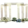 Decoração Arco dourado Decoração Decoração de ferro forjado Arques Decoração de cenário de cenário de casamento Gold Flor da geometria FLOR ARTIFICIAL IMAKE825