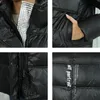 Kadınlar Down Parkas Gasman Kış Ceketleri Kadınlar Sıcak Uzun Klasik Fermuar Kemer Tasarım Cep Kapşonlu İnce Parkas Kadın Ceket MG-81037 231118