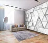 Wallpapers Papel De Parede Three-dimensional Triangle Origami Flower 3d Wallpaper Mural Iving Room Tv Wall Bedroom Papers Home Decor