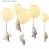 Plafonniers Dessin animé ours polaire LED plafond lustre lumière éclairage créatif suspension pour famille thème hôtel enfant enfants chambre lampes Q231120