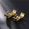 Hoop Earrings 1pcs 316L Stainless Steel Punk Hip Hop Crystal Cross For Women Men Party Fashion Jewelry Gifts E691