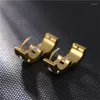 Boucles d'oreilles créoles en acier inoxydable 316L, 1 pièce, Punk Hip Hop, croix en cristal pour femmes et hommes, bijoux de fête à la mode, cadeaux E691