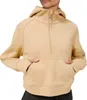 Outfit Scuba Half Zip Hoodie Dames Yoga Suit Designer Hapleed Sweatshirt Ladies Gym Sportswear Outdoor Sport Jogging Hoody Dik Longsl