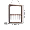 Vases Propagation Stations Wall Mounted Glass Vase Plant Home Hanger Wooden Stand With 5 Test Tube