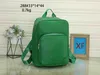 Hot Backpack Leather Backpack Men's and Women's Backpack Large Capacity Letter Stamping Travel Bag Schoolbag BLACK green white