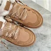 Designer Trainers Casual Shoes Sneakers Womens Baskets Sand Wool Sheepskin Winter Canvas Cold Genuine Leather Suede Runner Fall