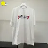 メンズTシャツ2023夏の春のヒップホップ特大の獣医ティートップメンズ女性Bla白い落書きVTM TシャツBA刺繍