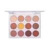 Paleta de sombras de ojos transparente de 12 colores brillos mate de leche mate té tierna color comodidad círculo de sombra de ojos contraria maquillaje