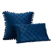 Cushion Decorative Pillow Inyahome Nordic Retro Ear Living Room Sofa Solid Color Tassel Cushion Without Core Bed Big Waist Back Office Chair 230419