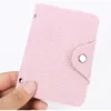 Card Holders 24 Position ID Credit Bags Cotton Fabric Art Style Solid Color Small Fresh Cards Clip Fashion Clutch