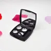 Lagringsflaskor Black Eye Shadow Boxes / Plastic 4 Grid Foundation Tom Jar Lipstick Container F551