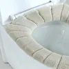 Toilet Seat Covers Bathroom Cover Washable Mat O-shape Bidet Winter Warm Plush Cushion Accessories