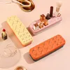 Pennelli per trucco Scatola portaoggetti per cosmetici Organizer da tavolo Multi griglie in silicone Pennello per matita per sopracciglia Porta rossetto