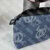 Make Up Bag Designer Denim Blue Wash Pouch Fashion Cosmetic Zipper Cases Women Makeup Bags Toiletry Pouches