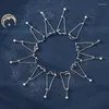 Cluster Rings 12 Constellations For Women Chain Adjustable Zodiac Cubic Zircon Hand Jewelry Gifts S-R874