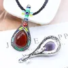 Collane con ciondolo Vintage Classic Musical Pipa Lute Collana Agate naturali Pietra Ametiste Opale Cristallo di quarzo Guarigione Reiki