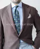 Men's Suits & Blazers Coffee Blazer Grey Pants Men Slim Fit 2Piece/Casual Wedding Prom Business Mens Clothing/Latest Design Male Jacket Coat