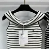 Women's T-Shirt Designer 23SS Summer Women T shirts Knits Tee Vest Tops With Letter Print Girls Crop Runway Brand Striped Stretch Sleeveless Pullover Shirt Camisole