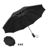 Paraplu's Automatische man opvouwbare paraplu Versterkte luxe omgekeerde parasol Lichtgewicht parapluie regenkleding Pu-hoes