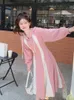 Casual Dresses Japanese Kawaii Hooded Dress Spring and Autumn Mid Length Long Sleeve Dress Korean Academy First Love Aline Long Dress 230420