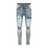 heren jeans gat lichtblauw donkergrijs Italië merk man lange broek broek streetwear denim skinny slanke rechte biker jean voor mode D2 topkwaliteit motocycle denim