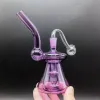 Purple Water Pipe Bubbler Oil Burner Glass Bong Hand Pipes Hookahs Dab Rig Blunt Bubblers Recycler Water Bästa kvalitet O ZZ