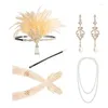 Hair Clips 1920s Flapper Gatsby Costume Accessories Set 20s Headband Headpiece