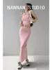 Work Dresses Womengaga 2023 여름 여성 단색 섹시한 불규칙 브래지