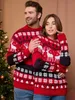 Pulls pour femmes Famille Noël Pull Hiver Femmes Hommes Couples Correspondant Vêtements Doux Chaud Tricots Jacquard Imprimer Pull Top Noël Look 231118