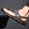 샌들 남성 여름 단색 소프트 바닥 비 슬립 오픈 발가락 해변 신발 외부 캐주얼 슬리퍼 zapatillas playa hombre 230419