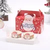 Cadeauverpakking 1025 STUKS Kerst Cupcake Verpakkingsdoos Muffin Taart Afhaalmaaltijden Draagbaar Papieren Pakket Dessert Groothandel Gebak Feestdagen 231120