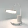 Bordslampor Penhållare LED Desktop Wireless Desk Lamp Studenter Studera ögonvård med mobiltelefon USB-laddningsljus