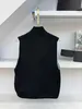 Highend Mens Vest 패션 포켓 스티칭 디자인 지퍼 니트 조끼 고품질 고품질 브랜드 디자이너 조끼