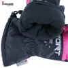 Kayak Eldivenleri Kış Sıcak Kar Kayak Eldivenleri Kadın Erkekler Dokunmatik Ekran Siyah Snowboard Kayak Eldivenleri Su Geçirmez Snowmobile Mittens 231120