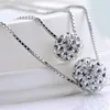 Chains Simple Elegant Rhinestone Necklaces Fashion Jewelry Double CZ Crystal Ball Statement Pendants For Woman GiftChains