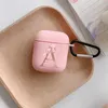 Akcesoria słuchawkowe Luksusowe różowe złoto litera M K różowe AirPods Case for Airpods Pro 3 2 1 Pro Pink Wireless Bluetooth Pudełko słuchawkowe Śliczna okładka Fundda J230420