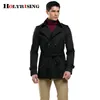 Misturas de lã masculina Holyrising Homens Trench Coat Slim Coats Casual Streetwear Windbreak Mens Roupas Shorts Vintage Overcoat Tamanho S-4XL 18746-5 231118