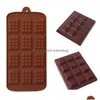 Baking Moulds 21X10Cm Sile Mini Chocolate Block Bar Mod Mold Ice Tray Cake Decorating Baking Jelly Candy Tool Diy Molds Kitchen Drop D Dhyz8