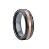 Cluster Rings 2023 Design Black Ceramic 14k Rose Gold Anello in carburo di tungsteno 8mm Wedding Band Love Alliance per uomini e donne