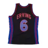 24S Julius Erving 76erssバスケットボールジャージーフィラデルフィアスミッチとネス先祖返りジャージーブルーホイットルレッドサイズS-XXLバスケットボールジャージー