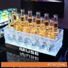 Ice Rock LED seau à glace lumineux discothèque Champagne whisky cadre Transparent boissons bière refroidisseur accessoires de bar de mariage