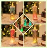 Bougies LED de Noël en PVC, veilleuses portables sans flamme, décoration de table, joyeux bureau, livraison directe, maison, jardin