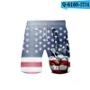 Men's Shorts USA Flag American Stars and Stripes 3D Board Trunks Summer Suchy plaż