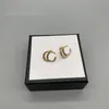 Orecchini di perle in oro placcato love designer orecchino a bottone donne di lusso ciondolo ohrringe gioielli popolari cjewelers orecchini di diamanti retrò fiore più stili Q2