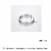 Cluster Rings CHENGXUN 2023 Trend Silvery Ring Simple Square Geometry Per le donne Misura regolabile Daily Jewery Girl