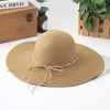 Шляпы с широкими краями ht1551 Бренд лето для женщин Sunhat Ladies Большой насыщенной солнцем.