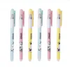 Gel Pens 6pcs/set Cartoon Animal Dog Erasable Pen Lovely 0.5mm Cute Neutral Washable Handle Blue Black Red Ink Kawaii Stationery