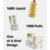 Authentique Hyperbar Boto 7000 Puff Vapes jetables Pen 2% 5% Force 16ml Pod pré-rempli 500mAh Batterie rechargeable 1ohm Mesh Coil 7k Puffs E Cigs 18 Saveurs Lumières